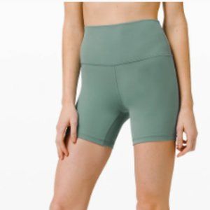 NWT Align Shorts HR 6" Size 6 Tidewater Teal